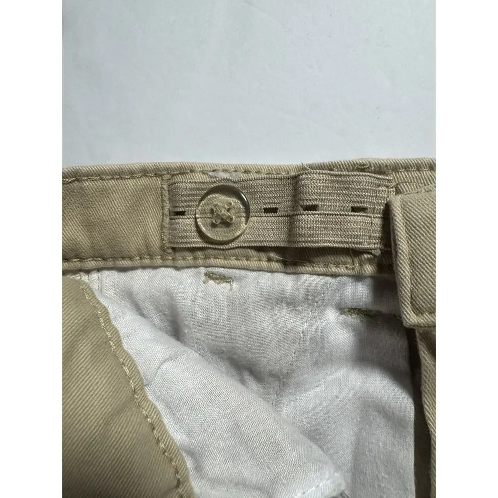 Gymboree Boys Khaki Chino Uniform Shorts Size 2T Adjustable Waist Toddler